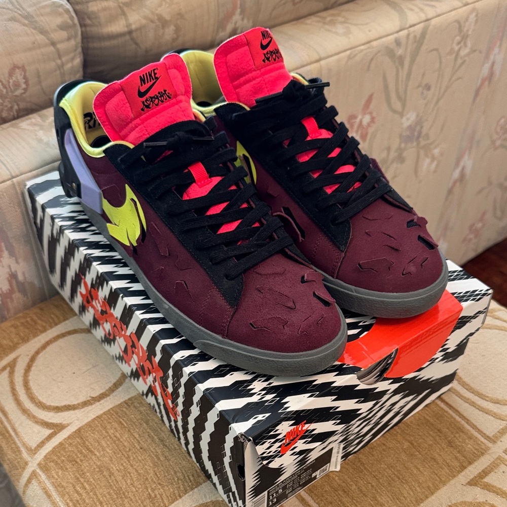 Nike Blazer Low x ACRONYM® ‘Night Maroon' - SKU DN2067-600